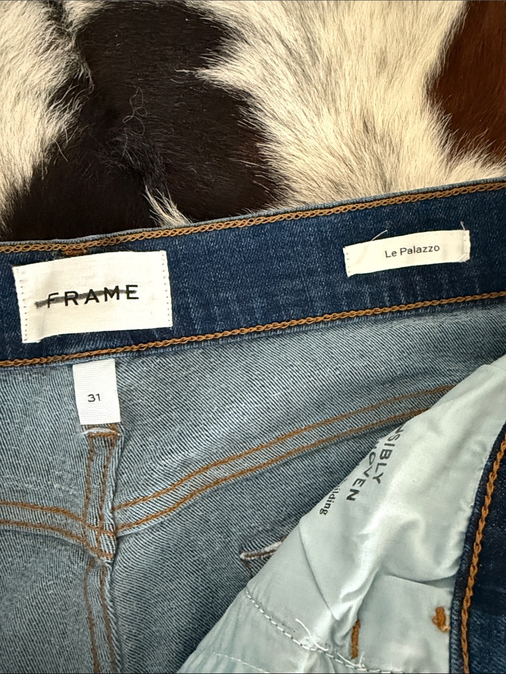Classic High-Rise Wide-Leg Women's Jeans in Dark Blue FRAME jeans - Picture 2 of 5